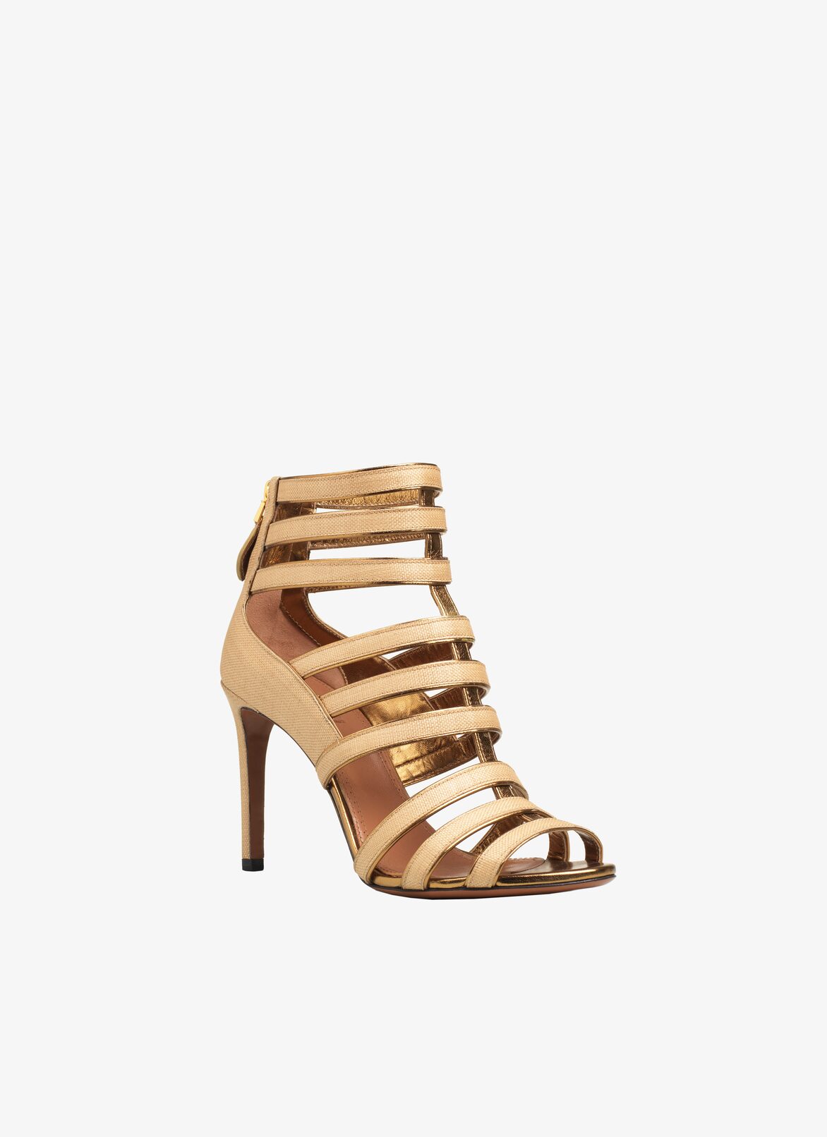 Heeled Sandal
 ALAÏA GOLD HEELED SANDAL